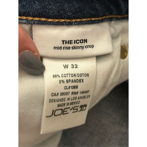 Joe's Jeans the Icon Mid rise Skinny Crop Madera 32 - Picture 5 of 11
